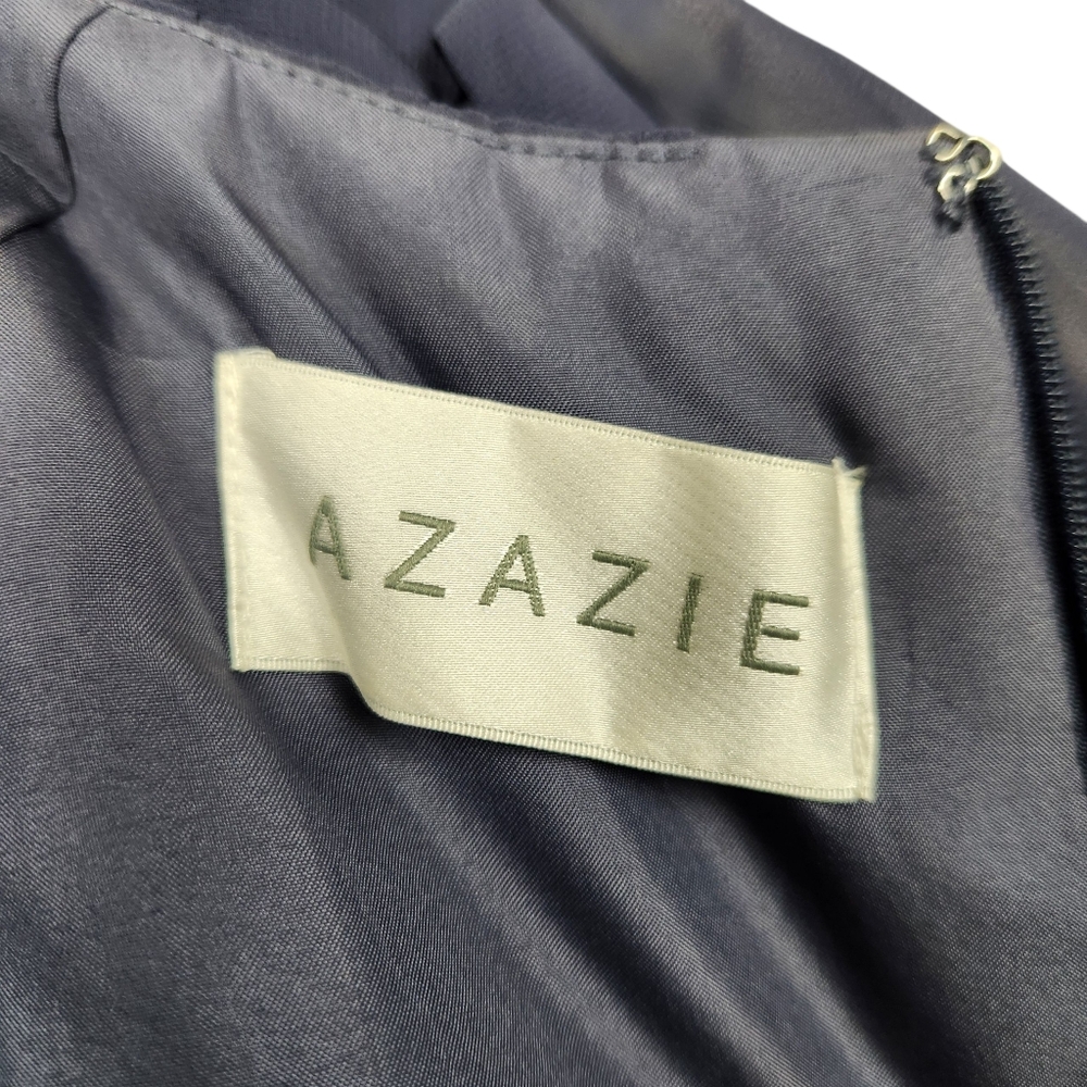 Azazie Kara Stormy NWT AZ374396 Maxi Bridesmaid Dress Chiffon Womens Size A8 - Picture 10 of 16